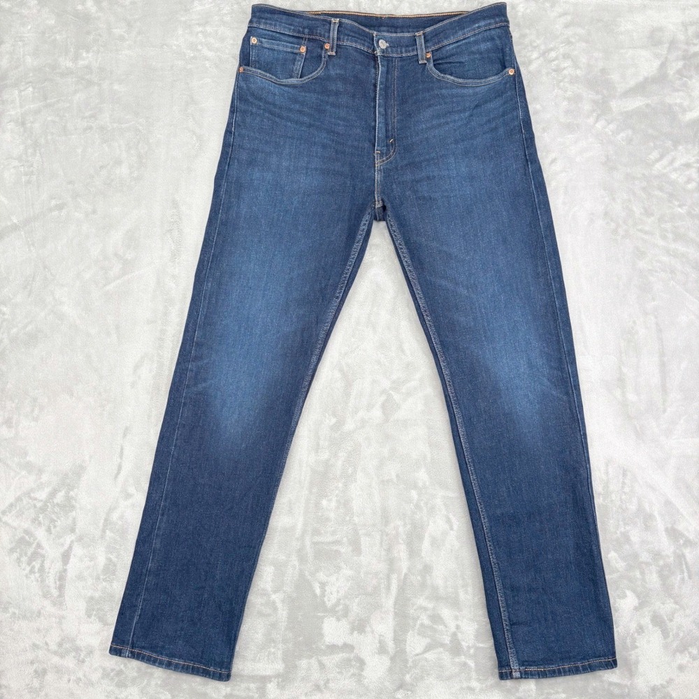 Levi's Jeans Mens 36x32 (Fits 35x32) Blue 505 Regular Fit Straight Leg Denim